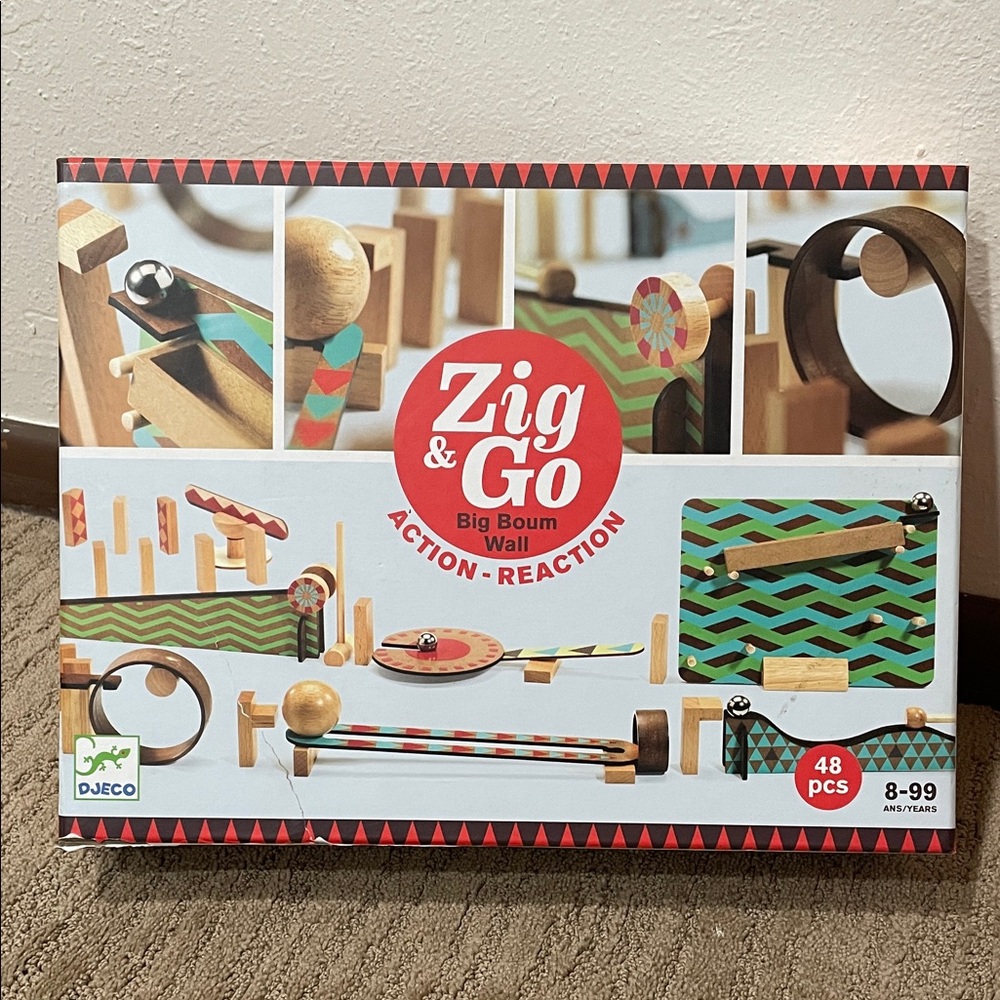 Djeco COMPLETE Zig & Go Action-Reaction Set - Marble Run, McGiver-type set